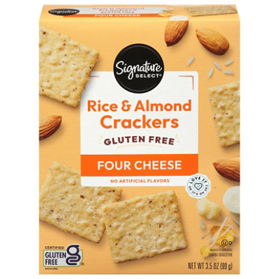 Signature Select Rice & Almond Crackers Four Cheese 3.5 Oz - 3.5 OZ - Image 1