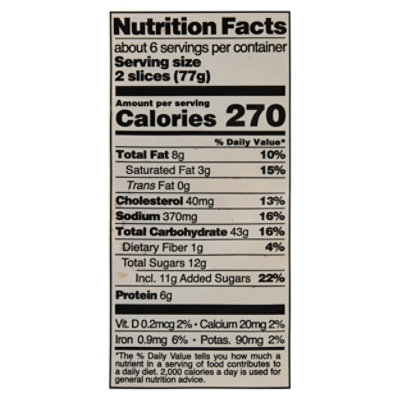 Lemon Sliced Brioche Bread Loaf - 17.6 OZ - Image 3