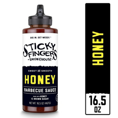 Sticky Fingers Smokehouse Honey Barbecue Sauce - 16.5 OZ - Image 1
