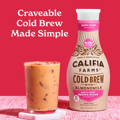 Califia Farms Brown Sugar Cold Brew Coffee With Almond Milk 48 Fl Oz - 48 FZ - Image 2