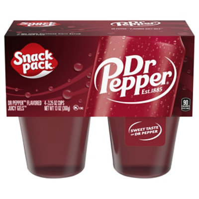 Snack Pack Dr Pepper Flavored Juicy Gel Cups, 3.25 Oz., 4-count - 13 oz - Image 1