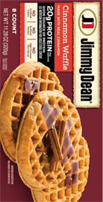 Jimmy Dean Protein Cinnamon Waffles Fully Cooked Frozen Breakfast 8 Countz - 11.28 OZ - Image 5