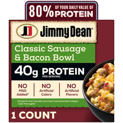 Jimmy Dean Protein Breakfast Bowl Classic Sausage Bacon Scrambled Egg Frozen - 7.25 Oz - 7.25 OZ - Image 1