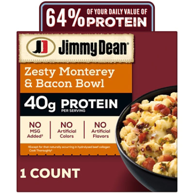 Jimmy Dean Protein Breakfast Bowl Zesty Monterey Jack Bacon & Egg Frozen - 7.25 Oz - 7.25 OZ - Image 1