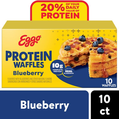 Kellogg Eggo Protein Waffles Blueberry 10 Ct - 12.35 OZ - Image 1