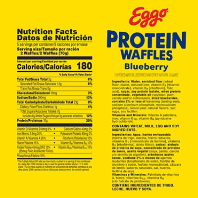 Kellogg Eggo Protein Waffles Blueberry 10 Ct - 12.35 OZ - Image 7