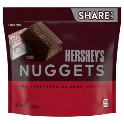 Hersheys Nuggets Special Dark Mildly Sweet Chocolate Candy Share Pack - 8.9 Oz - Image 2