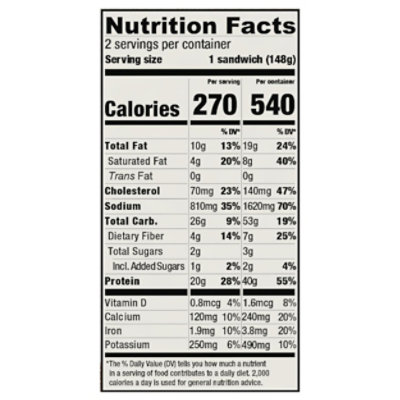 Kodiak Sandwich Breakfast Sausage Turkey Cheddar - 10.44 oz - Image 3