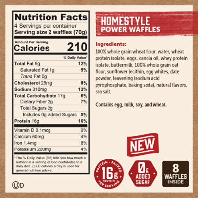 Kodiak Waffle Power Homestyle Frozen - 9.9 oz - Image 4