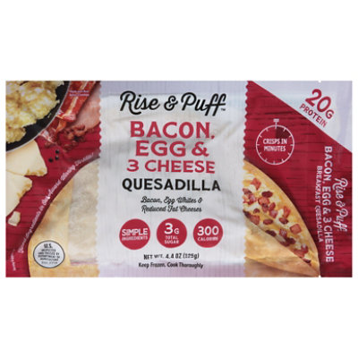 Rise N Puff Quesadilla Bacon Egg Chs - 4.4 oz - Image 1