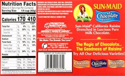 Sun-maid Milk Chocolate Covered Raisins Theater Box - 3.5 OZ - Image 6