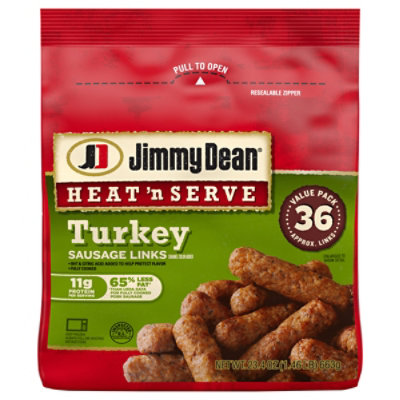 Jimmy Dean Heat N Serve Breakfast Turkey Sausage Links 36 Count - 23.4 oz - Image 1
