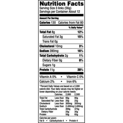 Jimmy Dean Heat N Serve Breakfast Turkey Sausage Links 36 Count - 23.4 oz - Image 4