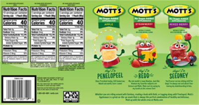 Motts No Sugar Added Applesauce Variety Pack 3.2 Oz Clear Pouches 20 Pack 2 Count - 64 oz - Image 5