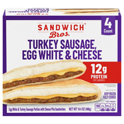Sandwich Bros Turkey Sausage Egg Breakfast Sandwich   14.4 Oz - 14.4 oz - Image 2