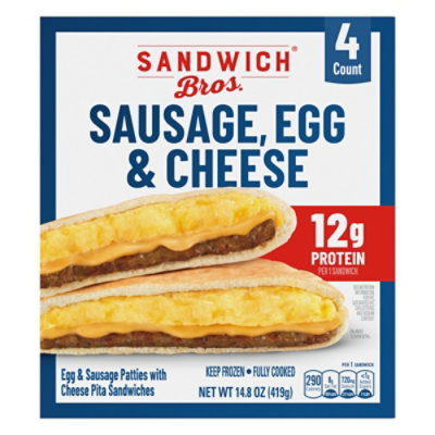 Sandwich Bros Sausage Egg And Cheese Breakfast Sandwich  14.8 Oz - 14.8 oz - Image 5