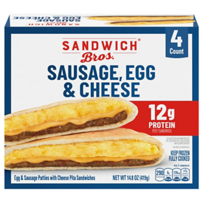 Sandwich Bros Sausage Egg And Cheese Breakfast Sandwich  14.8 Oz - 14.8 oz - Image 1