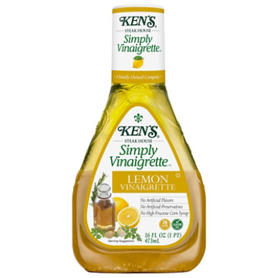 Kens Simply Lemon Vinaigrette Salad Dressing 16fz - 16 fl oz - Image 2