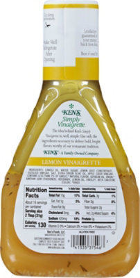 Kens Simply Lemon Vinaigrette Salad Dressing 16fz - 16 fl oz - Image 5