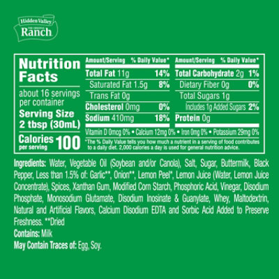 Hidden Valley Ranch Cracked Pepper 16fz - 16 fl oz - Image 5