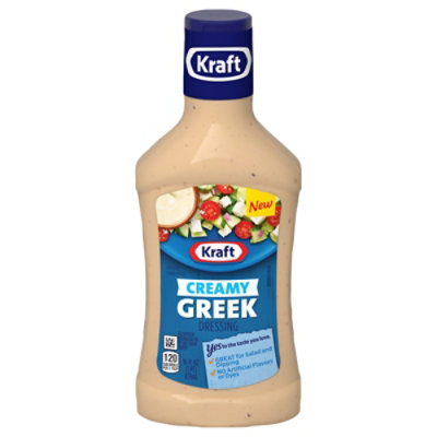 Kraft Creamy Greek Dressing, 16 Fl Oz Bottle, For Salads And Dipping, No Artificial Flavors Or Dyes - 16 fl oz - Image 1