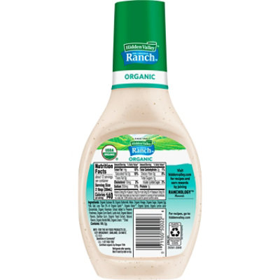 Bottled Hidden Valley Organic Ranch 6/12fo - 12 fl oz - Image 2