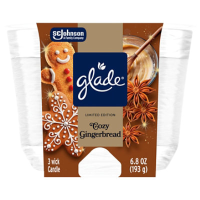 Glade 3 Wick Candle, Cozy Gingerbread - 6.8 Oz. - 6.8 oz - Image 2