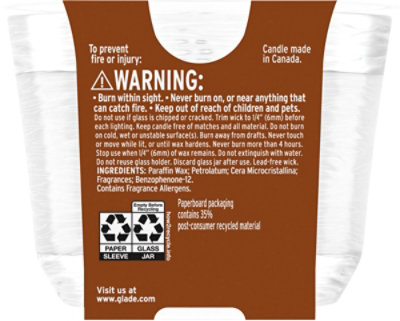 Glade 3 Wick Candle, Cozy Gingerbread - 6.8 Oz. - 6.8 oz - Image 4