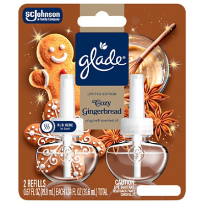 Glade Plugins Scented Oil Refills, Cozy Gingerbread - 2-.67 Fl. Oz. - 2-.67 FZ - Image 1