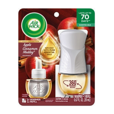 Airwick Scented Oil-base Starter Kit 1+1 Apple Cinnamon Medley 4/1ct - EA - Image 2