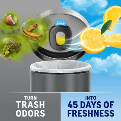 Febreze Trash Odor Fighter Starter Kit, Linen & Sky - 1 Holder + 1 .16 Fl. Oz. Refill - 0.16 fl oz - Image 2