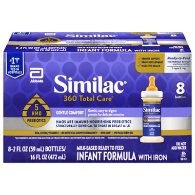 Similac 360 Total Care Gentle Comfort 2 Ounce Bottle 3-8 Packs With Nipple - 2 fl oz - Image 1