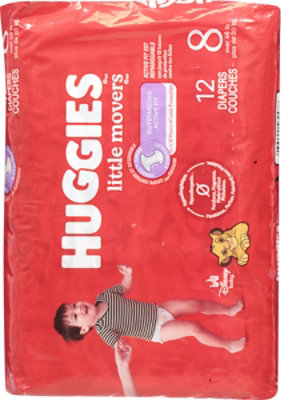 Huggies Litl Movr Jmbopk Diaper Sz8 12 - 12 ct - Image 4