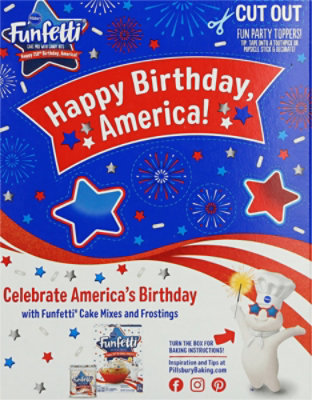 Pillsbury Funfetti Stars And Stripes Red Swirl Cake, 15.25 Oz Box - 15.25 oz - Image 5