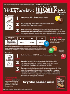 Betty Crocker Milk Chocolate Mms Fudgy Blondie Mix - 16.6 oz - Image 6