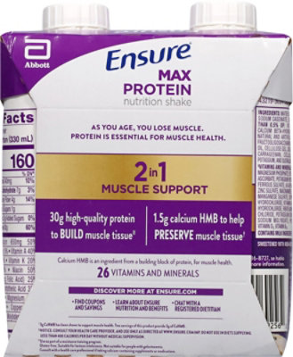 Ensure Max Protein Vanilla Hmb 4pk 11fz - 4-11 FZ - Image 5