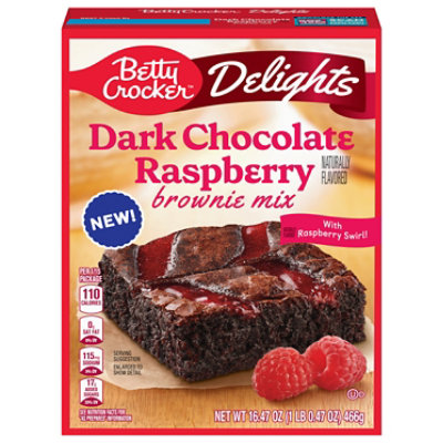 Betty Crocker Delights Supreme Chocolate Raspberry Brownie Mix - 16.47 oz - Image 2
