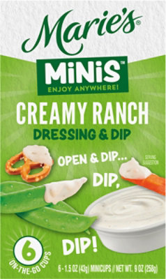 Maries Minis Creamy Ranch Dressing & Dip - 6-1.5 OZ - Image 5