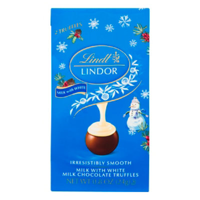 Lindor Snowman Mini Milk And White Chocolate - 0.08 oz
