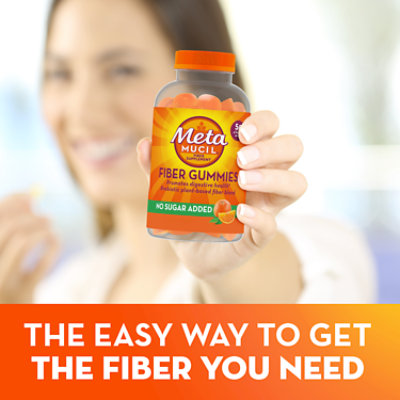 Metamucil Fiber Gummies For Adults No Sugar Added Orange Flavor 5g Plant Based Prebiotic Fiber Sup - 105 ct - Image 8