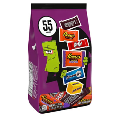 Hershey Assorted Chocolate Halloween Candy Variety Bag - 23.05 Oz 55 Count - Image 1