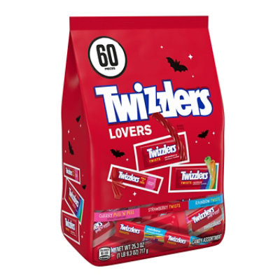 Twizzlers Assorted Fruit Flavored Chewy Halloween Candy Variety Bag 60 Count - 25.3 Oz - Image 1