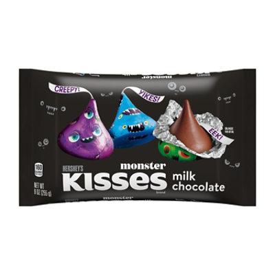 Hersheys Kisses Milk Chocolate Monster Halloween Candy Bag - 9 Oz - Image 1