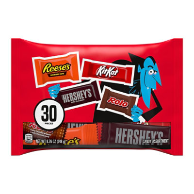 Hershey Assorted Chocolate Halloween Candy Variety Bag 30 Count - 8.76 Oz - Image 1