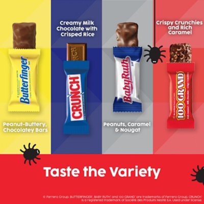 Butterfinger, CRUNCH, Baby Ruth & 100 Grand Mini/Fun Size Halloween Candy Bars, 75 Count - Image 3