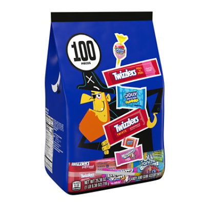 Bubble Yum Jolly Rancher And Twizzlers Halloween Candy 100 Count - 25.38 Oz - Image 1