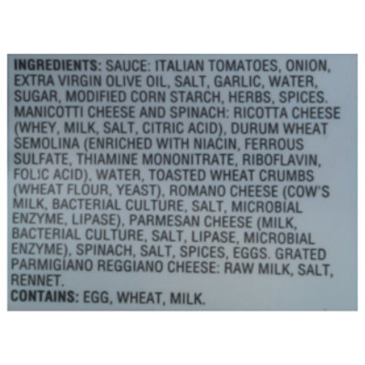 O Sole Mio Manicotti Cheese & Spinach Authentic Neapolitan Tomato & Basil Sauce - 45.2 OZ - Image 4