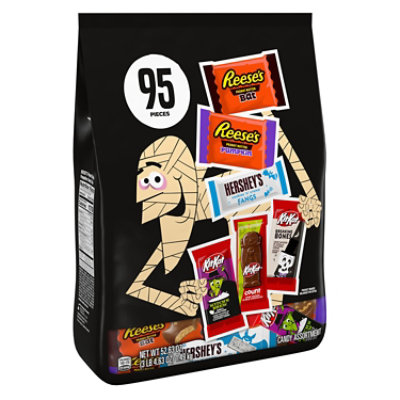 Hersheys Kit Kat And Reeses Assorted Halloween Candy Bulk Variety Bag 95 Count - 52.63 Oz - Image 1