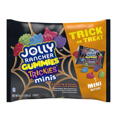 Jolly Rancher Trickies Gummies Minis Assorted Fruit Flavored Halloween Candy Bag - 9.2 Oz - Image 1