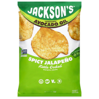 Jacksons Avocado Oil Spicy Jalapeno Classic Kettle Chips 5oz - 5 OZ - Image 2